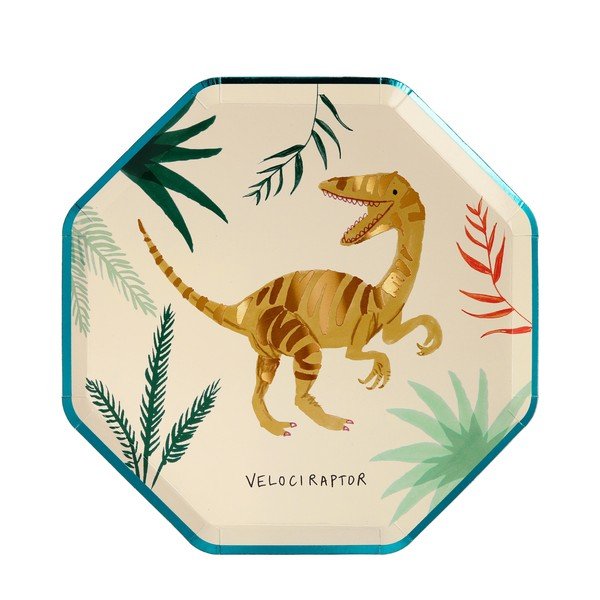 Tăvi de unică folosință 8 buc. din hârtie Dinosaur Kingdom – Meri Meri-image-2