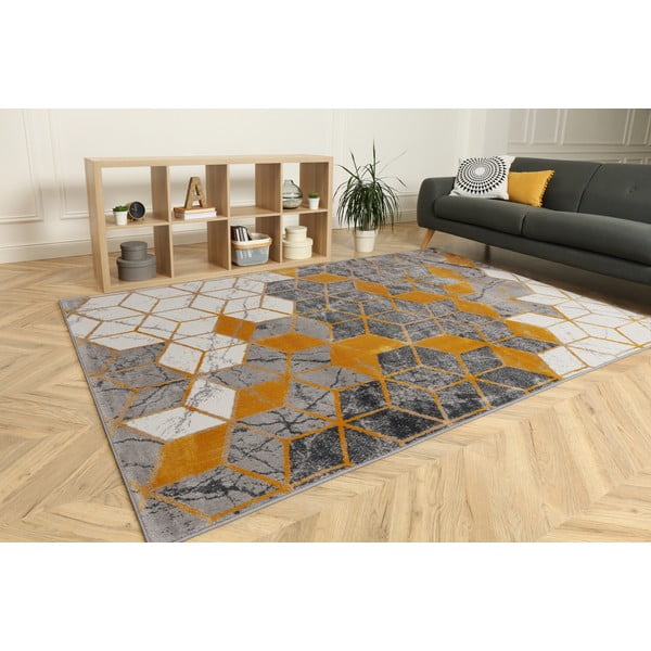 Covor galben ocru-gri 80x150 cm Soft – FD-image-1