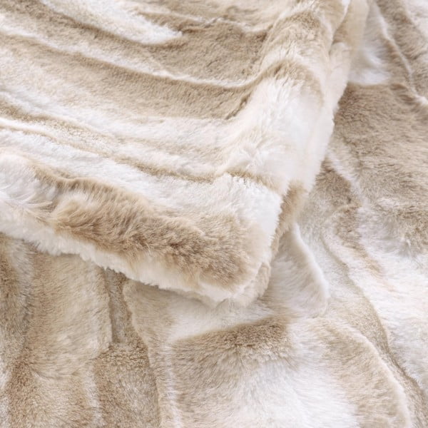 Pătură bej din blană artificială 180x220 cm Cheyenne – douceur d'intérieur-image-4