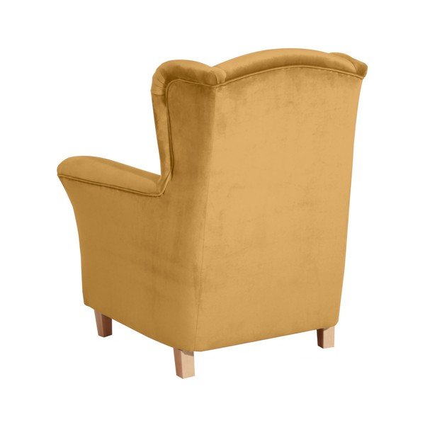 Fotoliu Max Winzer Agnetha Suede, galben-image-2