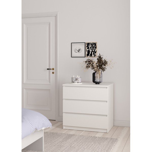 Comodă albă 77x76x50 cm Naia – Tvilum-image-1