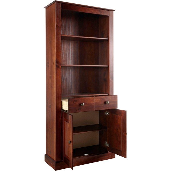 Bibliotecă maro din lemn de pin 181x31 cm Mille – Støraa-image-2