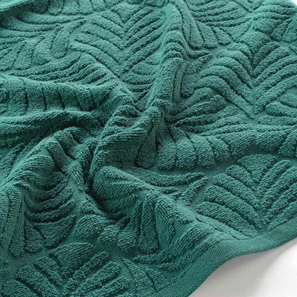Prosop verde din bumbac din frotir 70x130 cm Madeira – douceur d'intérieur-image-2