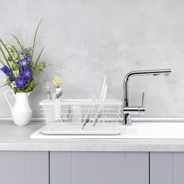 Scurgător de vase alb din metal 36x30 cm Drip – Wenko-image-3