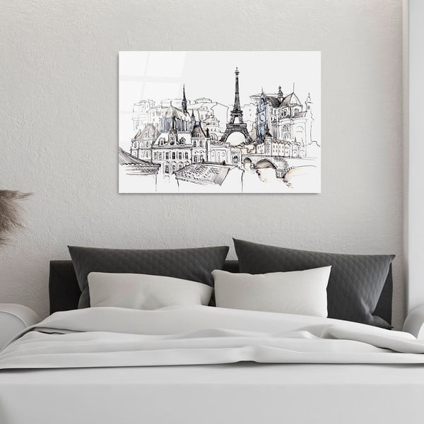 Tablou din sticlă 70x100 cm Paris – Wallity-image-2