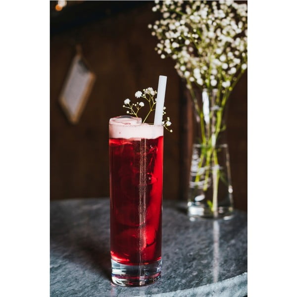 Set 6 paie din sticlă Vialli Design, lungime 20 cm, alb-image-1