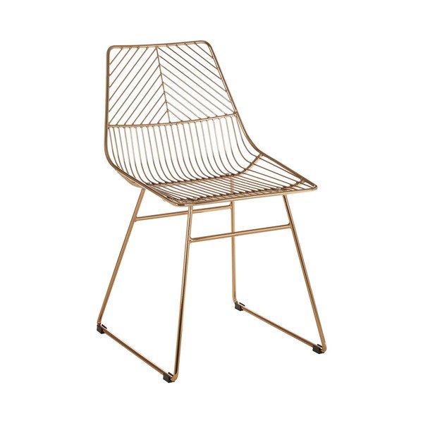 Scaun de dining auriu din metal District – Premier Housewares