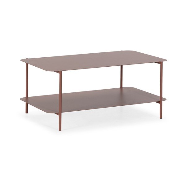 Măsuță de cafea teracotă din metal 58x90 cm Beatrix – MOME