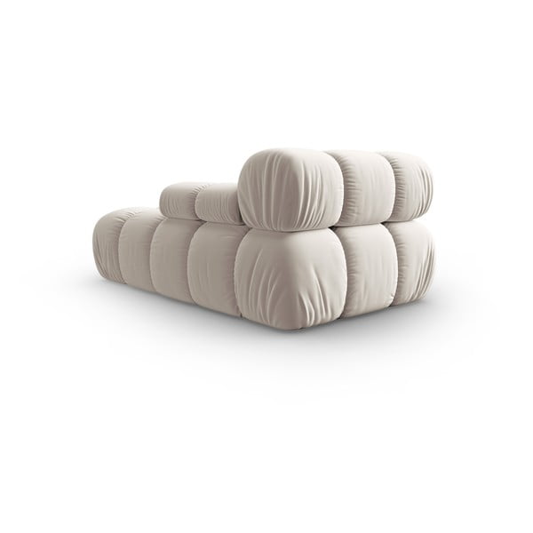 Modul pentru canapea modulară bej cu tapițerie din catifea (cu colț pe partea dreaptă) Bellis – Micadoni -image-4