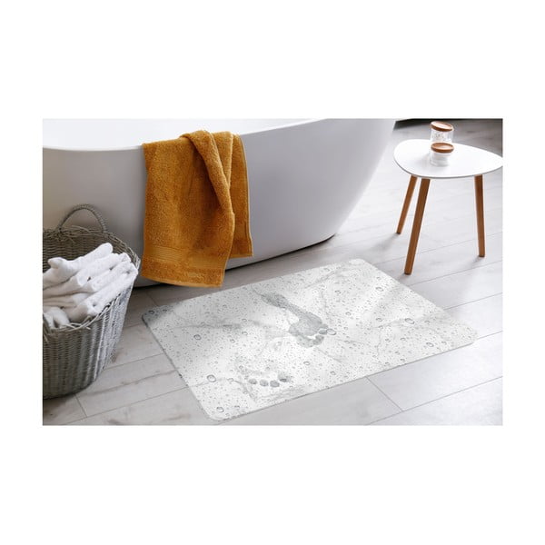 Covoraș de baie alb-gri din diatomit 35x45 cm Aqua – douceur d'intérieur-image-1