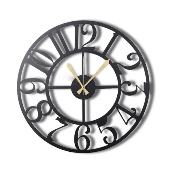 Ceas din metal pentru perete The Old Times, ø 50 cm