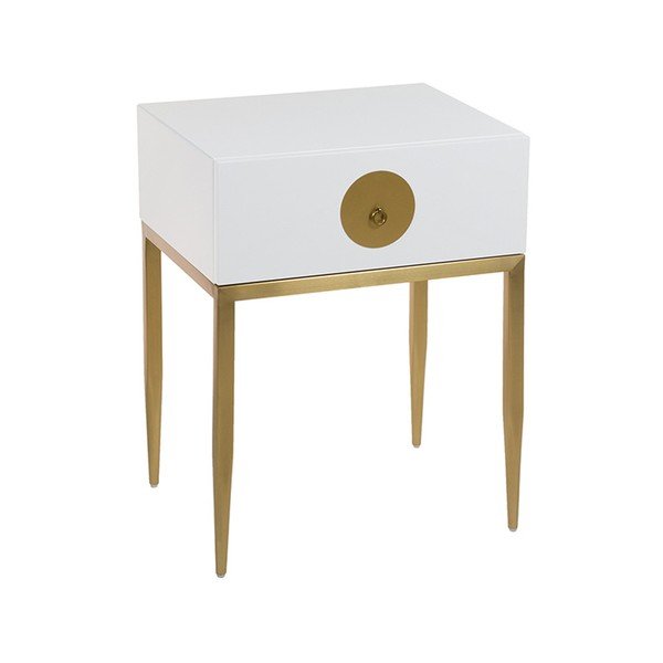 Noptieră Santiago Pons Dot, alb-image-1