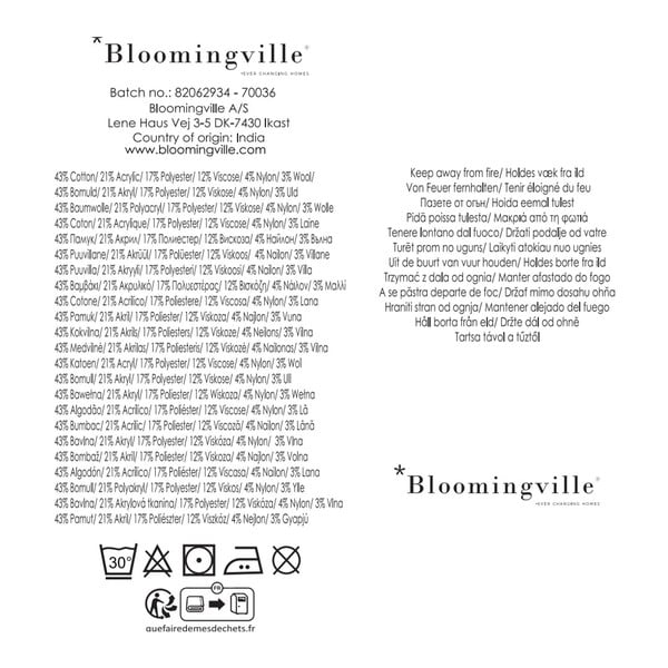 Pătură maro din bumbac reciclat 130x160 cm Lane – Bloomingville-image-4