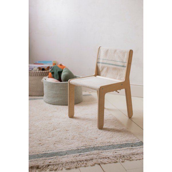 Scaun de copii bej/în culoare naturală Vintage Blue – Lorena Canals-image-1