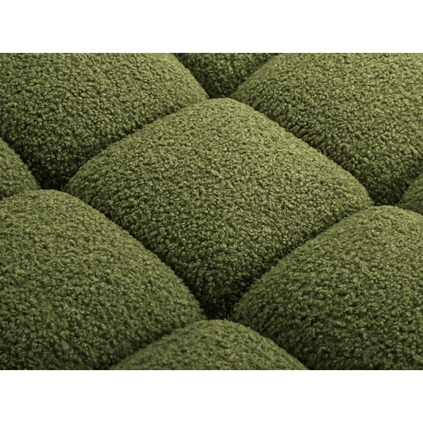Taburet modular verde cu tapițerie din țesătură bouclé Bellis – Micadoni Home-image-1