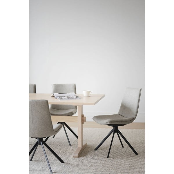 Scaune de dining bej rotative 2 buc. Lowell - Rowico-image-2