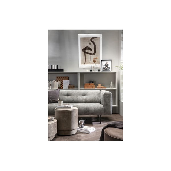 Puf vtwonen Pearl, ø 40 cm, maro deschis-image-2