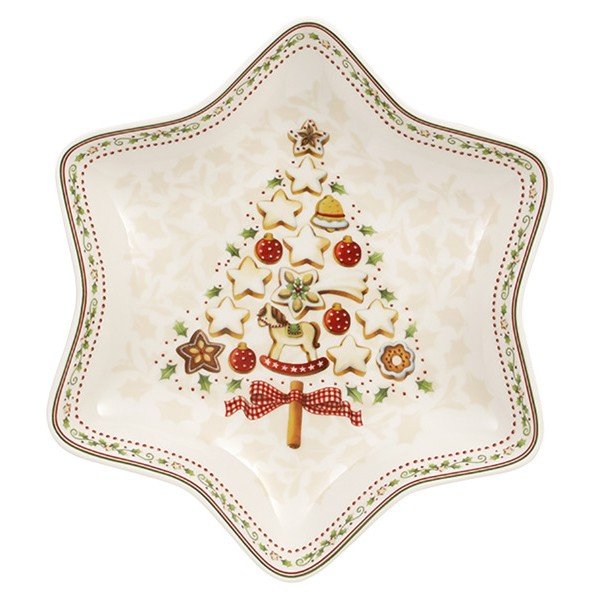 Bol de porțelan cu motiv de Crăciun Villeroy & Boch Gingerbread Village, 24,5 x 24,5 cm-image-2