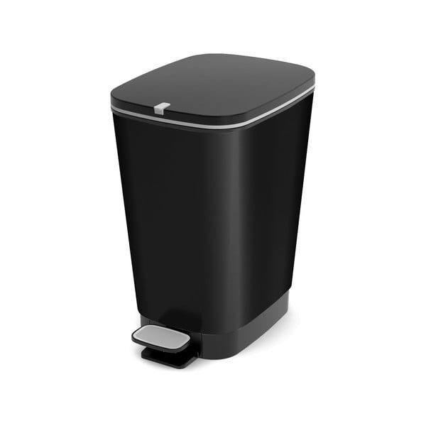 Coș de gunoi negru mat cu pedală din plastic 25 l Chic Bin – KIS