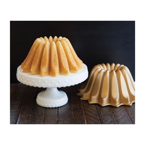 Formă pentru chec bundt / guguluf Nordic Ware Lotus, 1,2 l, auriu-image-4