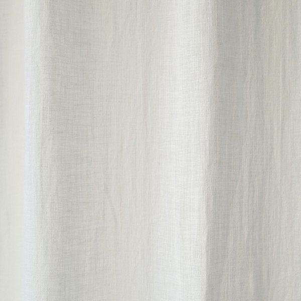 Draperie subțire cu tunel de prindere Linen Tales Daytime, 275 x 130 cm, alb-image-1