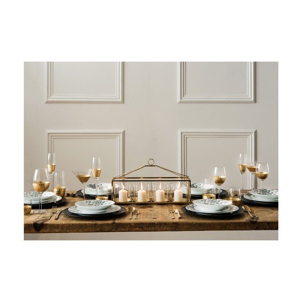 Set 4 pahare pentru șampanie din sticlă suflată manual Premier Housewares Deco, 2,1 dl-image-2