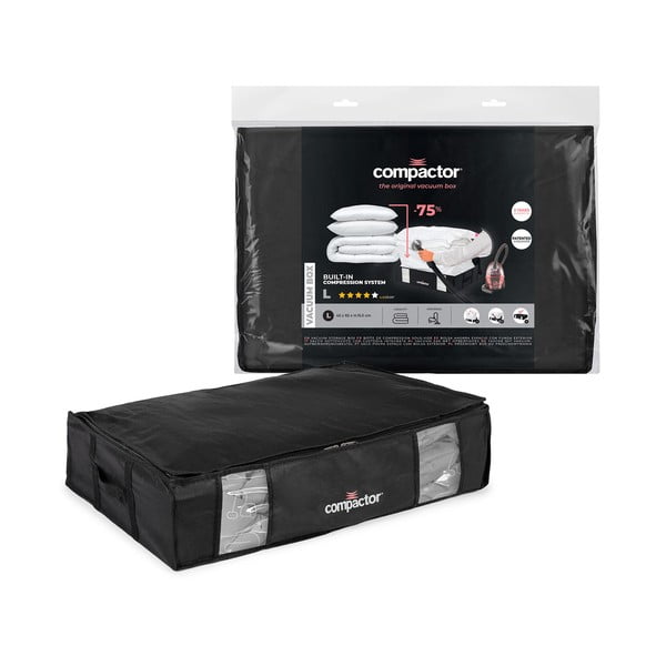 Cutie de depozitare cu vid pentru haine Compactor Black, 145 l