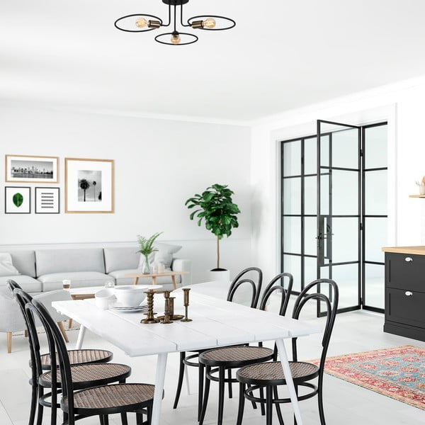 Plafonieră neagră Circle – Opviq lights-image-1