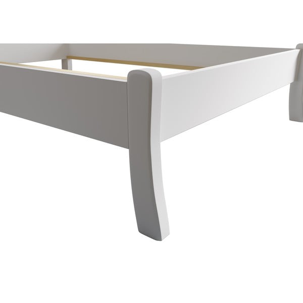 Pat matrimonial alb din lemn de pin 180x200 cm Tonja – Olivia Living-image-3