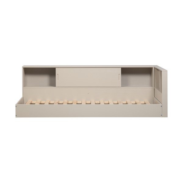 Pat gri/bej din lemn de pin fără somieră 90x200 cm Carter – WOOOD-image-2