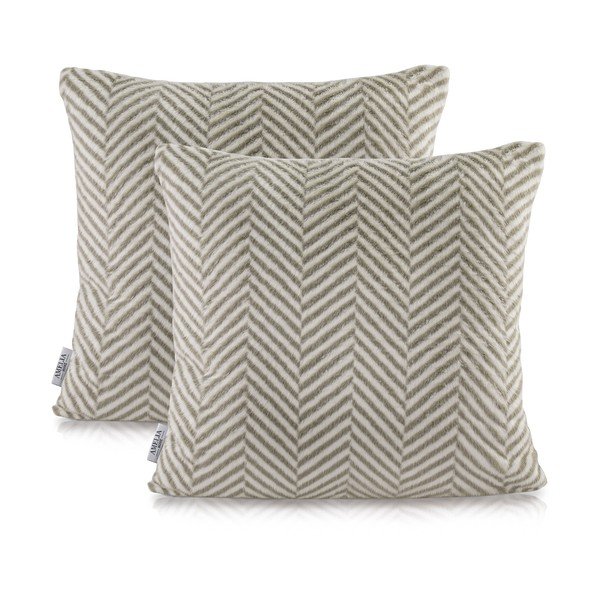 Set 2 fețe de pernă AmeliaHome Nancy Grey, 45 x 45 cm