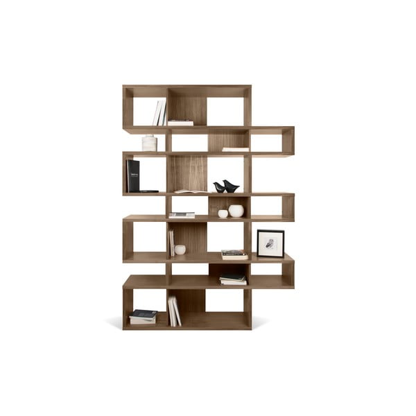 Bibliotecă în decor de lemn de nuc TemaHome London, înălțime 220 cm-image-2