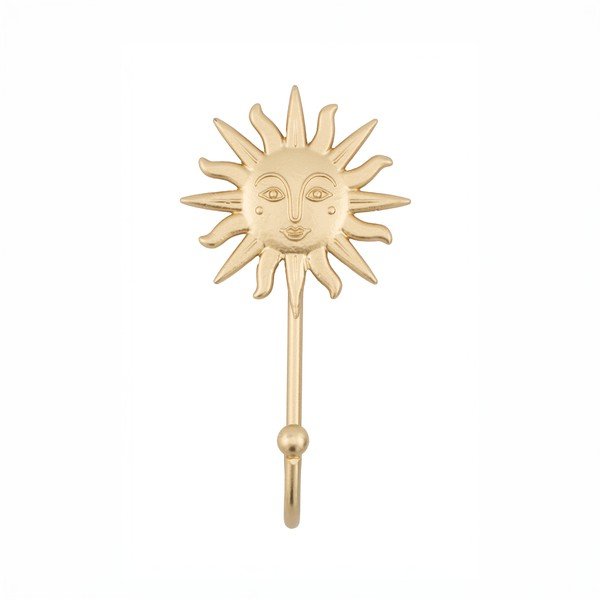 Cârlig auriu de montat pe perete din metal Sun – Sass & Belle-image-2