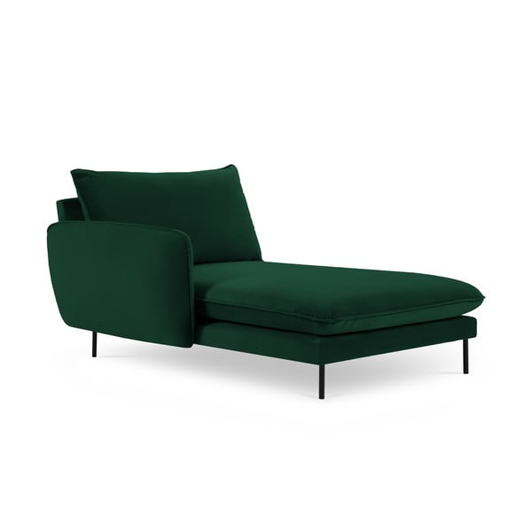 Șezlong verde închis cu tapițerie din catifea (cu colțar pe partea stângă ) Vienna – Cosmopolitan Design-image-3