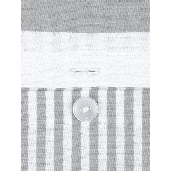 Față de pernă decorativă din bumbac Kjana, 40 x 80 cm, alb-gri-image-1