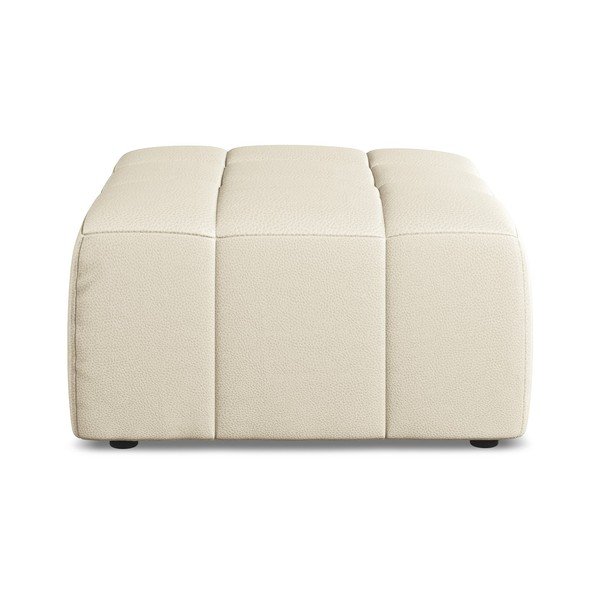 Taburet bej cu tapițerie din imitație de piele Aloha – Makamii