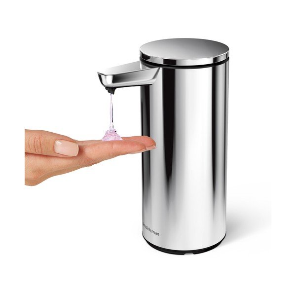 Dozator de săpun lichid argintiu lucios automat din oțel 266 ml – simplehuman-image-3