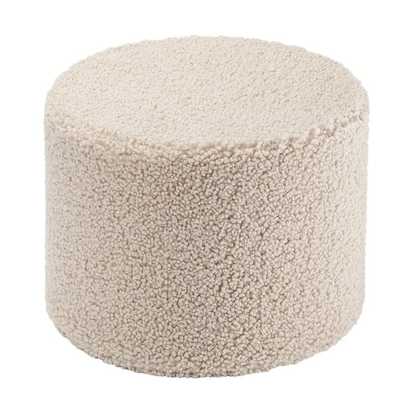 Puf de copii maro deschis cu tapițerie din țesătură bouclé – Wigiwama