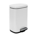 Coș de gunoi alb mat cu pedală din oțel 5 l   Akira – Spirella