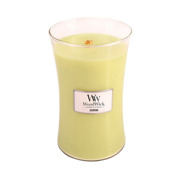 Lumânare parfumată WoodWick, cu aromă de iasomie, 609g, 130 ore