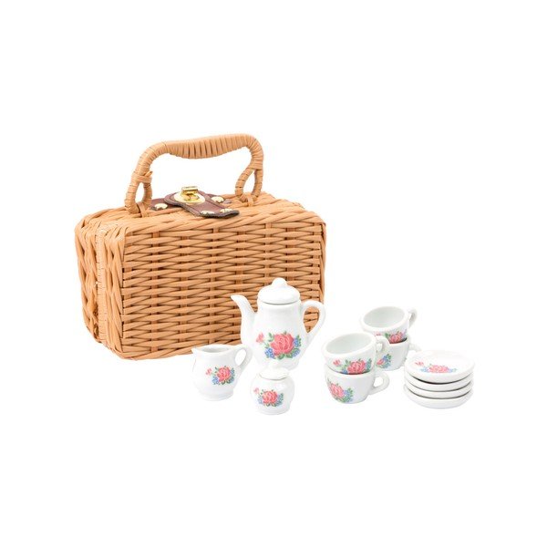 Set 14 piese din porțelan și valiză pentru copii Legler Coffee-image-4