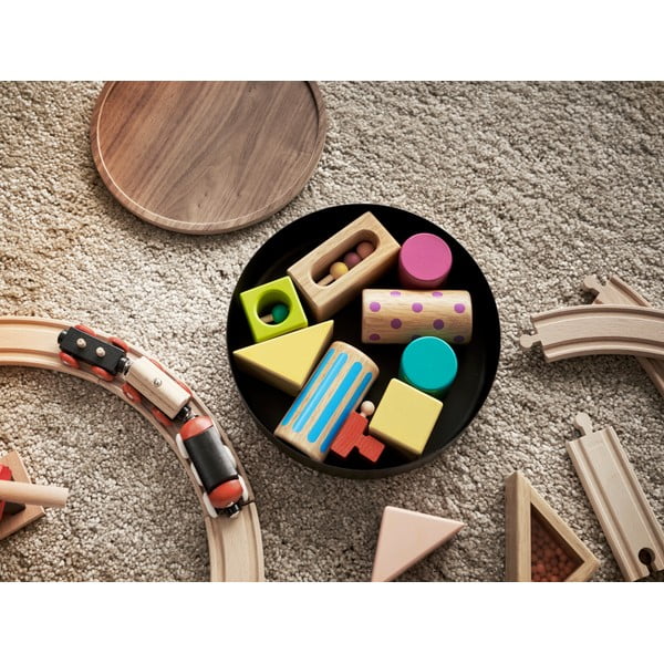 Cutie de depozitare neagră din metal cu capac ø 22x6 cm Rin – YAMAZAKI-image-3