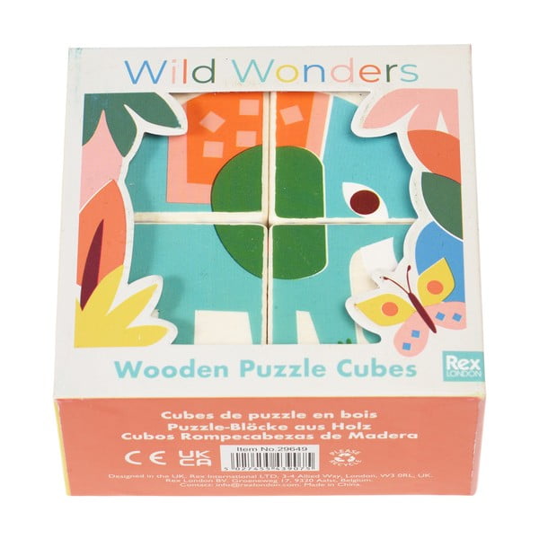 Cuburi din lemn Wild Wonders – Rex London