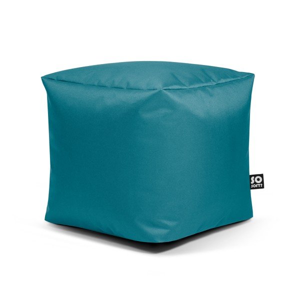 Fotoliu puf pentru copii turcoaz Cube M – So Soft?
