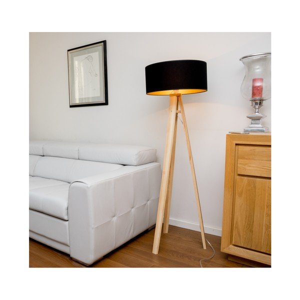 Lampadar cu abajur negru și cablu transparent Ragaba Wanda-image-3
