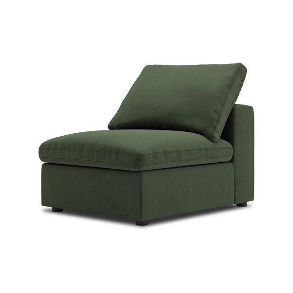 Modul cu tapițerie din catifea pentru canapea de mijloc Windsor & Co Sofas Galaxy, verde închis-image-2