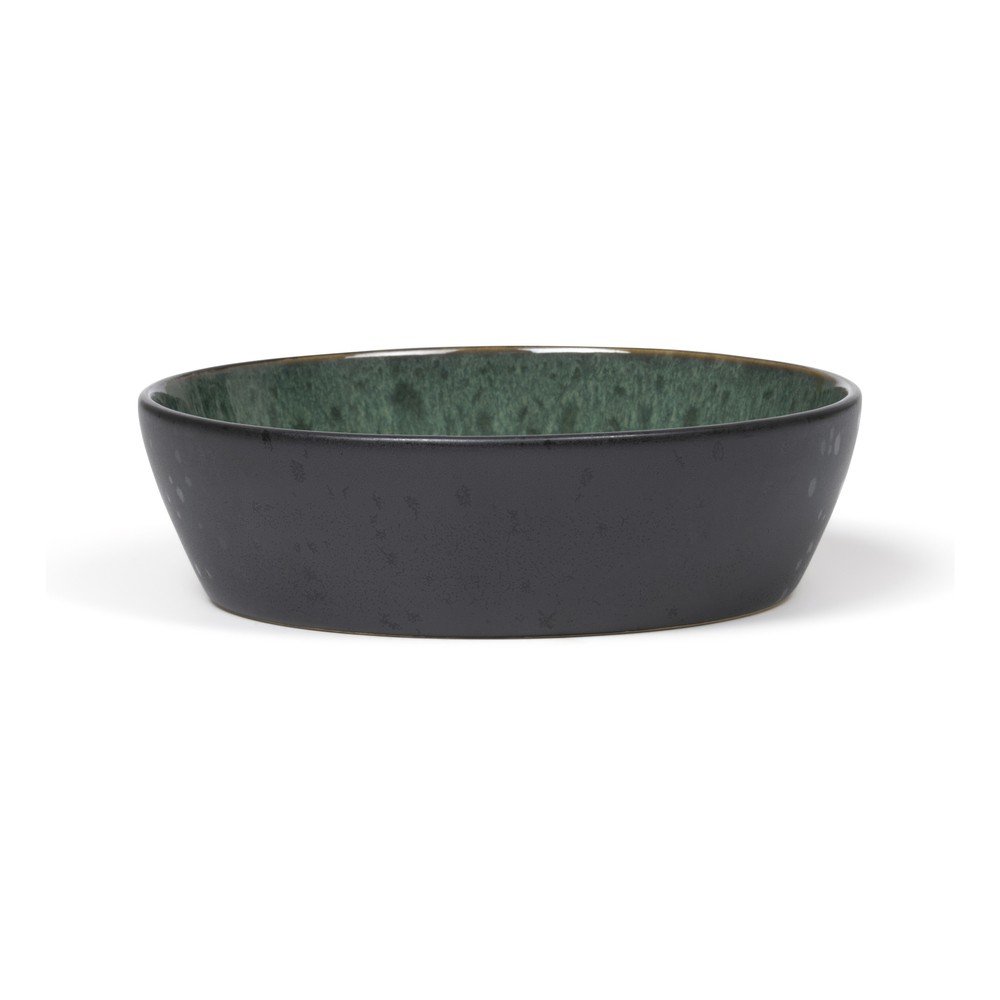 Bol mic verde/negru din gresie Gastro Green/Black – Bitz
