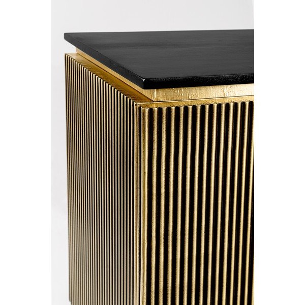 Comodă neagră/în culoare naturală 160x80x40 cm Virat – Bizzotto-image-3