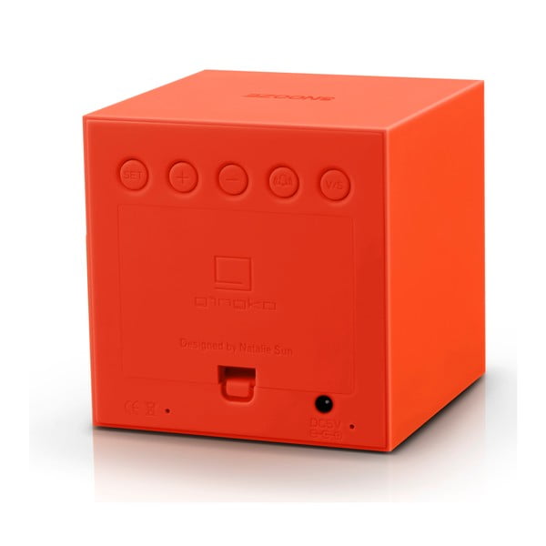 Ceas deșteptător cu LED Gingko Gravity Cube, portocaliu-image-2