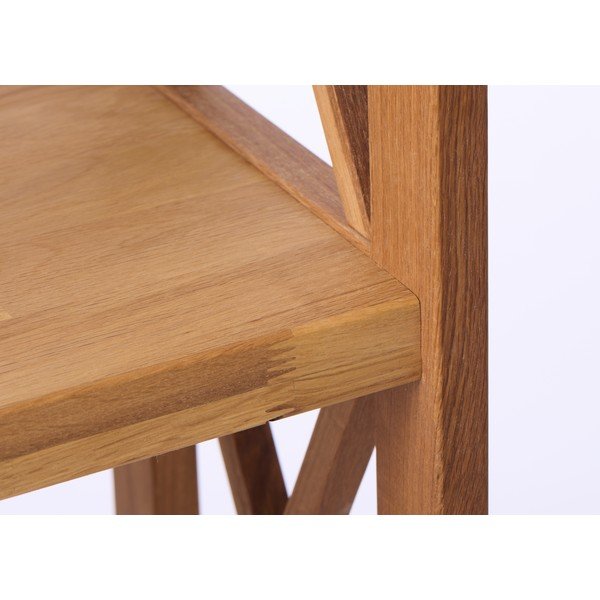 Etajeră în culoare naturală din lemn de stejar 70x198 cm X-Shelf – Unique Furniture-image-4